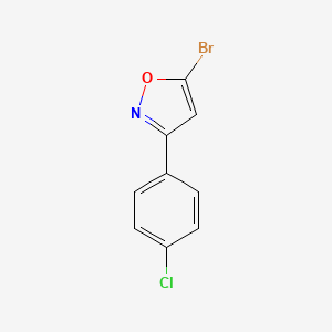 molecular formula C9H5BrClNO B3269804 5-Bromo-3-(4-chlorophenyl)-1,2-oxazole CAS No. 51725-92-9