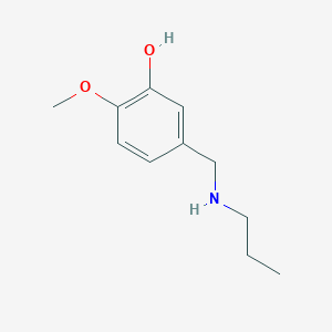 molecular formula C11H17NO2 B3269806 2-甲氧基-5-[(丙氨基)甲基]苯酚 CAS No. 51728-06-4