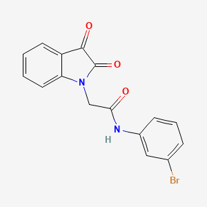 molecular formula C16H11BrN2O3 B3269885 N-(3-bromophenyl)-2-(2,3-dioxo-2,3-dihydro-1H-indol-1-yl)acetamide CAS No. 518350-20-4