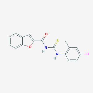 molecular formula C17H13IN2O2S B326990 N-[(4-iodo-2-methylphenyl)carbamothioyl]-1-benzofuran-2-carboxamide 