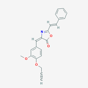 molecular formula C22H17NO4 B326994 4-[3-methoxy-4-(2-propynyloxy)benzylidene]-2-(2-phenylvinyl)-1,3-oxazol-5(4H)-one 