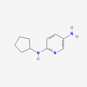 molecular formula C10H15N3 B3270019 2-N-环戊基吡啶-2,5-二胺 CAS No. 52025-59-9