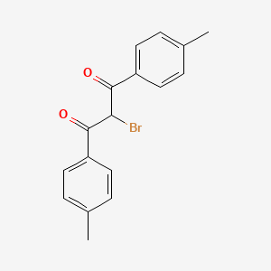 molecular formula C17H15BrO2 B3270032 2-Bromo-1,3-bis(4-methylphenyl)propane-1,3-dione CAS No. 52046-56-7