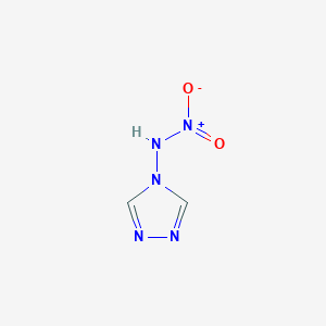 molecular formula C2H3N5O2 B3270048 N-4H-1,2,4-Triazol-4-ylnitramide CAS No. 52096-16-9