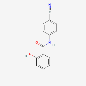 molecular formula C15H12N2O2 B3270071 Benzamide, N-(4-cyanophenyl)-2-hydroxy-4-methyl- CAS No. 521272-20-8