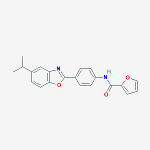 molecular formula C21H18N2O3 B327011 N-[4-(5-isopropyl-1,3-benzoxazol-2-yl)phenyl]-2-furamide 