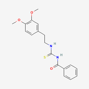 molecular formula C18H20N2O3S B3270123 n-Benzoyl-n'-(3,4-dimethoxyphenethyl)thiourea CAS No. 52187-32-3