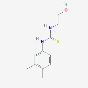 molecular formula C11H16N2OS B3270175 1-(3,4-Dimethylphenyl)-3-(2-hydroxyethyl)thiourea CAS No. 52266-72-5