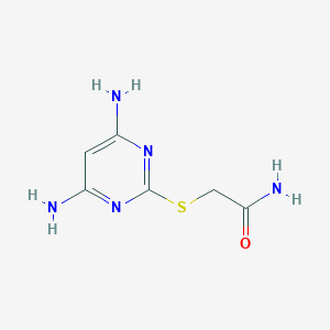 molecular formula C6H9N5OS B327020 2-[(4,6-Diamino-2-pyrimidinyl)sulfanyl]acetamide 