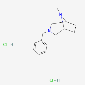 molecular formula C14H22Cl2N2 B3270217 3-Benzyl-8-methyl-3,8-diazabicyclo[3.2.1]octane dihydrochloride CAS No. 52321-10-5