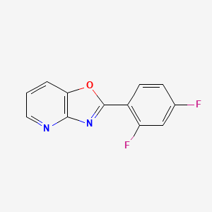 molecular formula C12H6F2N2O B3270237 2-(2,4-Difluorophenyl)oxazolo[4,5-b]pyridine CAS No. 52333-52-5