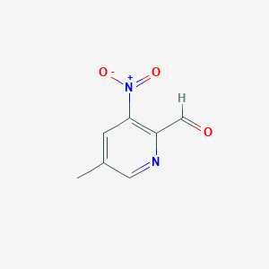molecular formula C7H6N2O3 B3270301 5-Methyl-3-nitropyridine-2-carbaldehyde CAS No. 52381-07-4