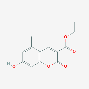 molecular formula C13H12O5 B3270307 Ethyl 7-hydroxy-5-methyl-2-oxo-2H-chromene-3-carboxylate CAS No. 52400-12-1