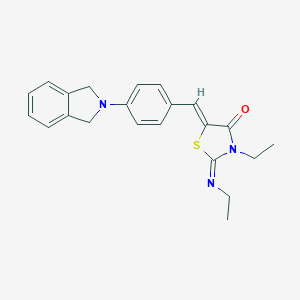 molecular formula C22H23N3OS B327042 (2Z,5Z)-5-[4-(1,3-dihydro-2H-isoindol-2-yl)benzylidene]-3-ethyl-2-(ethylimino)-1,3-thiazolidin-4-one 