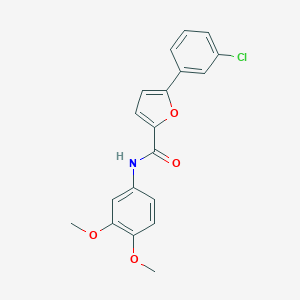 molecular formula C19H16ClNO4 B327044 5-(3-chlorophenyl)-N-(3,4-dimethoxyphenyl)furan-2-carboxamide 