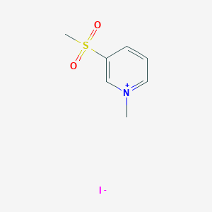 molecular formula C7H10INO2S B3270459 3-(Methanesulfonyl)-1-methylpyridin-1-ium iodide CAS No. 52693-60-4