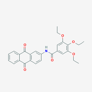 molecular formula C27H25NO6 B327046 N-(9,10-dioxo-9,10-dihydroanthracen-2-yl)-3,4,5-triethoxybenzamide CAS No. 6244-80-0