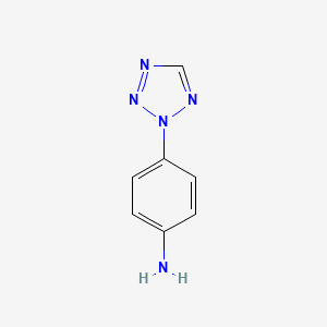 molecular formula C7H7N5 B3270470 Benzenamine, 4-(2H-tetrazol-2-yl)- CAS No. 52708-35-7