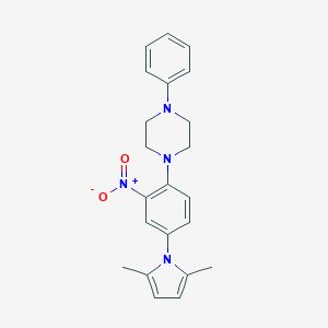 molecular formula C22H24N4O2 B327050 1-[4-(2,5-dimethyl-1H-pyrrol-1-yl)-2-nitrophenyl]-4-phenylpiperazine 