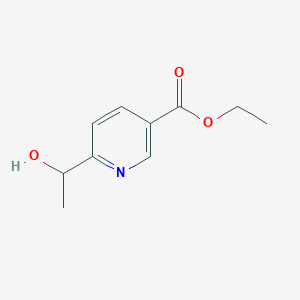 molecular formula C10H13NO3 B3270510 Ethyl 6-(1-hydroxyethyl)nicotinate CAS No. 52830-23-6