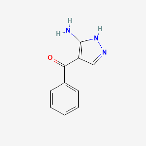 molecular formula C10H9N3O B3270543 (3-amino-1H-pyrazol-4-yl)phenylMethanone CAS No. 52887-29-3