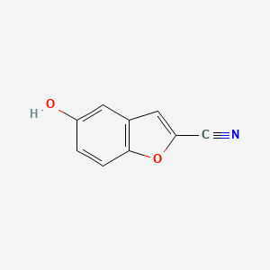molecular formula C9H5NO2 B3270569 5-Hydroxybenzofuran-2-carbonitrile CAS No. 53020-42-1