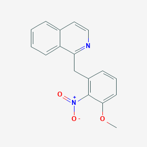 molecular formula C17H14N2O3 B3270586 1-(3-Methoxy-2-nitrobenzyl)isoquinoline CAS No. 53055-08-6