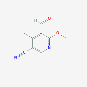 molecular formula C10H10N2O2 B3270630 5-Formyl-6-methoxy-2,4-dimethylnicotinonitrile CAS No. 531521-30-9