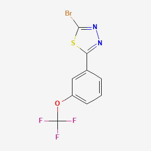 molecular formula C9H4BrF3N2OS B3270676 2-Bromo-5-[3-(trifluoromethoxy)phenyl]-1,3,4-thiadiazole CAS No. 532401-06-2