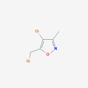 molecular formula C5H5Br2NO B3270699 4-Bromo-5-(bromomethyl)-3-methylisoxazole CAS No. 53257-36-6