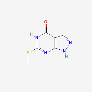 molecular formula C6H6N4OS B3270746 6-(methylthio)-1H-pyrazolo[3,4-d]pyrimidin-4-ol CAS No. 5334-26-9
