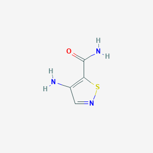 molecular formula C4H5N3OS B3270773 4-Aminoisothiazole-5-carboxamide CAS No. 533937-83-6