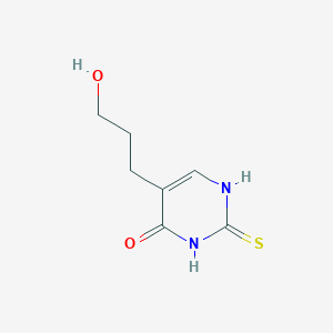 molecular formula C7H10N2O2S B3270781 5-(3-hydroxypropyl)-2-thioxo-2,3-dihydropyrimidin-4(1H)-one CAS No. 53438-93-0