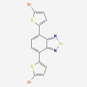 molecular formula C14H6Br2N2S2Se B3270793 4,7-双(5-溴噻吩-2-基)苯并[c][1,2,5]硒二唑 CAS No. 534591-72-5