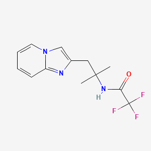 molecular formula C13H14F3N3O B3270801 Acetamide, 2,2,2-trifluoro-N-(2-imidazo[1,2-a]pyridin-2-yl-1,1-dimethylethyl)- CAS No. 534620-40-1