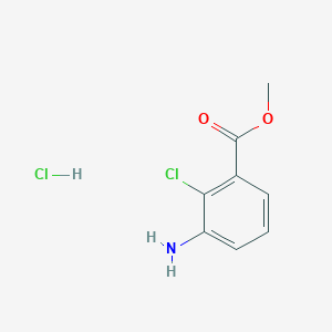 molecular formula C8H9Cl2NO2 B3270824 Methyl 3-amino-2-chlorobenzoate hydrochloride CAS No. 53553-15-4