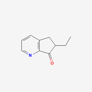molecular formula C10H11NO B3270844 6-Ethyl-5,6-dihydro-7H-cyclopenta[b]pyridin-7-one CAS No. 535935-88-7