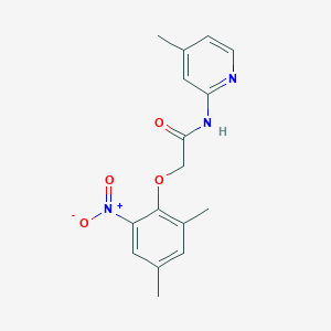 molecular formula C16H17N3O4 B327088 2-{2-nitro-4,6-dimethylphenoxy}-N-(4-methyl-2-pyridinyl)acetamide 