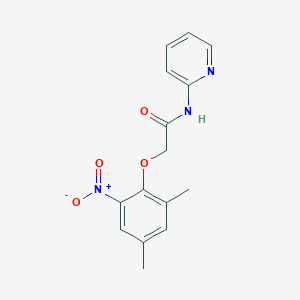 molecular formula C15H15N3O4 B327090 2-{2-nitro-4,6-dimethylphenoxy}-N-(2-pyridinyl)acetamide 