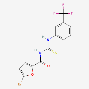 molecular formula C13H8BrF3N2O2S B3270902 5-bromo-N-((3-(trifluoromethyl)phenyl)carbamothioyl)furan-2-carboxamide CAS No. 536722-74-4