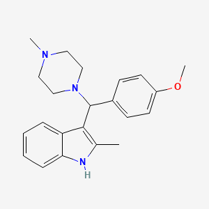 3-[(4-methoxyphenyl)(4-methylpiperazin-1-yl)methyl]-2-methyl-1H-indole