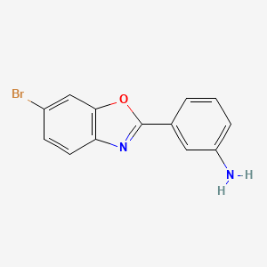 molecular formula C13H9BrN2O B3270949 3-(6-Bromobenzo[d]oxazol-2-yl)aniline CAS No. 537025-56-2