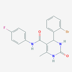 molecular formula C18H15BrFN3O2 B3270967 4-(2-bromophenyl)-N-(4-fluorophenyl)-6-methyl-2-oxo-1,2,3,4-tetrahydropyrimidine-5-carboxamide CAS No. 537679-00-8