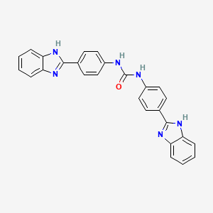 molecular formula C27H20N6O B3271028 1,3-bis[4-(1H-benzimidazol-2-yl)phenyl]urea CAS No. 53859-71-5