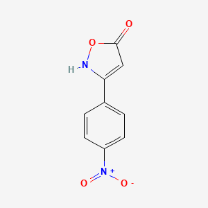 molecular formula C9H6N2O4 B3271072 3-(4-硝基苯基)-1,2-恶唑-5-醇 CAS No. 53949-10-3