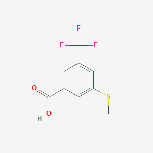 molecular formula C9H7F3O2S B3271083 3-(甲硫基)-5-(三氟甲基)苯甲酸 CAS No. 53985-40-3