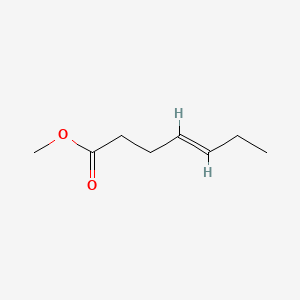 molecular formula C8H14O2 B3271106 4-Heptenoic acid, methyl ester, (E)- CAS No. 54004-29-4