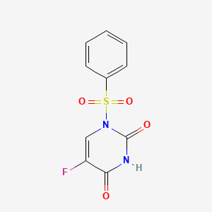 molecular formula C10H7FN2O4S B3271223 1-苯磺酰-5-氟尿嘧啶 CAS No. 54390-99-7