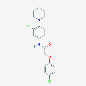 molecular formula C19H20Cl2N2O2 B327126 2-(4-chlorophenoxy)-N-(3-chloro-4-piperidin-1-ylphenyl)acetamide 