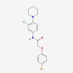 molecular formula C19H20BrClN2O2 B327127 2-(4-bromophenoxy)-N-(3-chloro-4-piperidin-1-ylphenyl)acetamide 